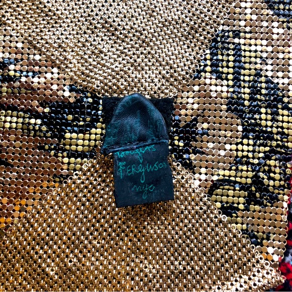 Douglas Ferguson c. 1980s handpainted metallic mesh bib Vintage Studio 54 - Picture 6 of 10